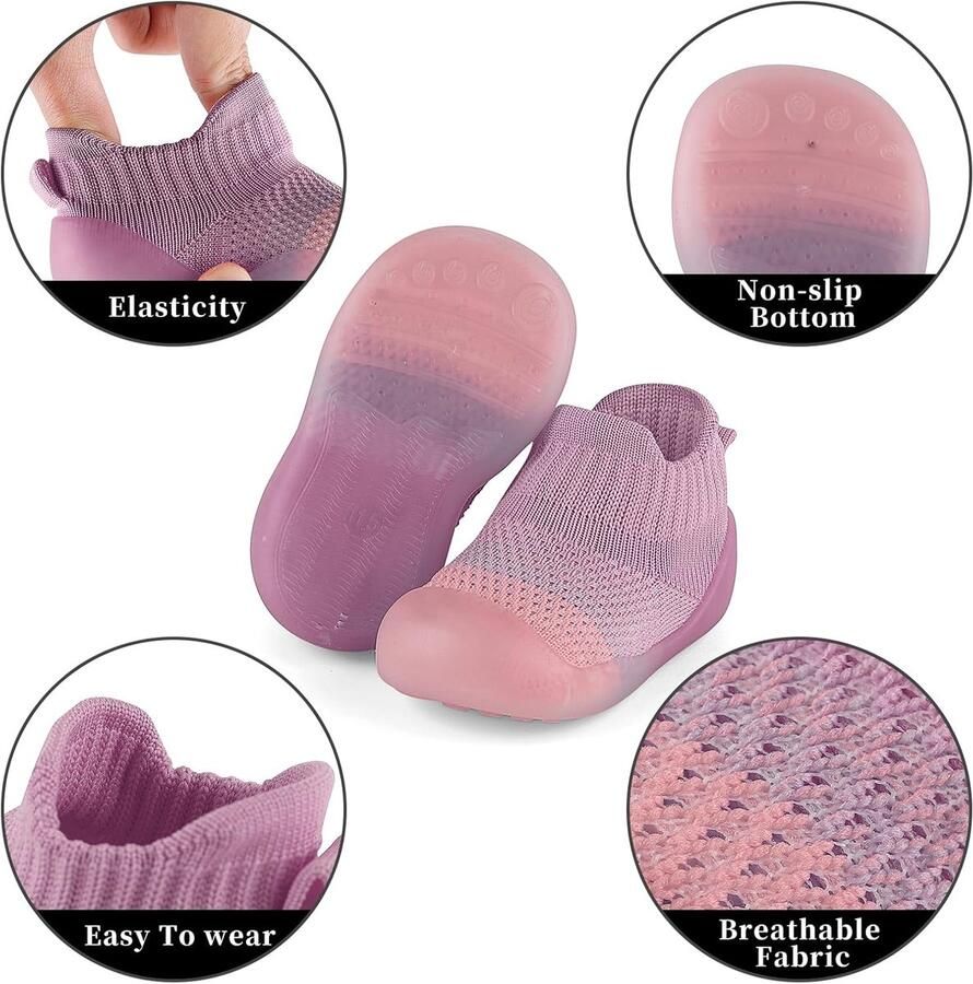 SnelShoppen Babyschoenen voor en eerste stapjes zacht met rubberen antislipzool comfortabele en stijlvolle kinderschoenen ideaal