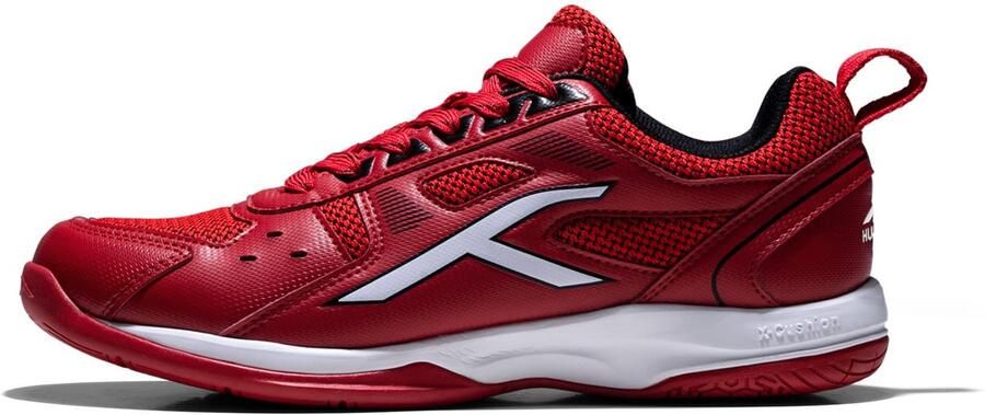 SnelShoppen Raze Kids Junior Badminton Schoenen Niet-Marking Professioneel Rood Wit Polyester Bovenwerk Rubber Zool voor