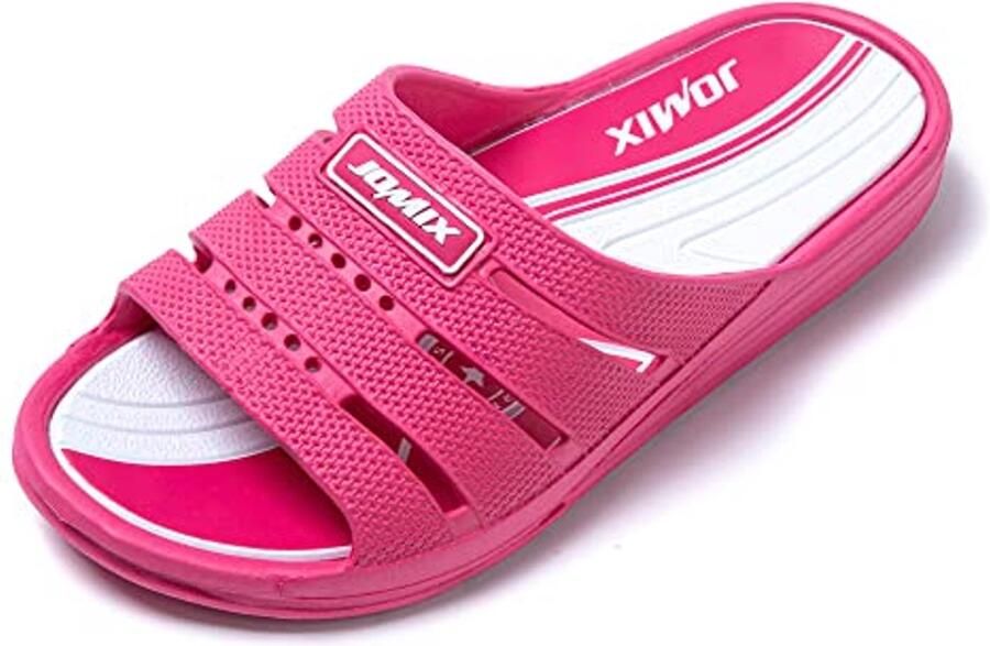 SnelShoppen Badschoenen voor dames zomer sandalen lichte slipvaste EVA doucheslippers fuchsia EU ideaal voor strand zwembad en thuis