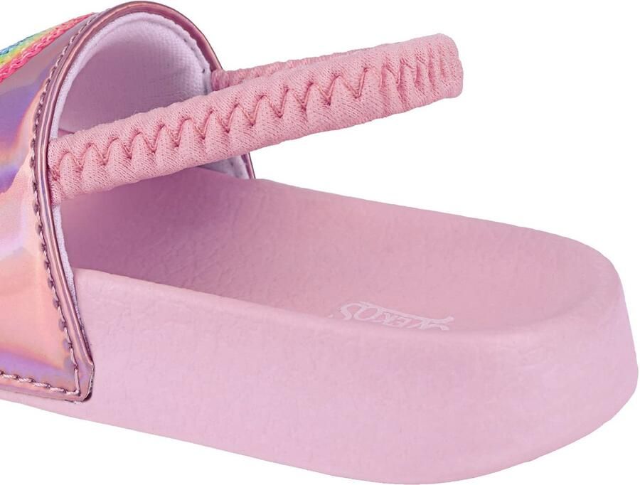 SnelShoppen Badslippers voor en Antislip Badsandalen voor Douche en Strand Lichtgewicht Kindersandalen met Elastiek in Regenboog R