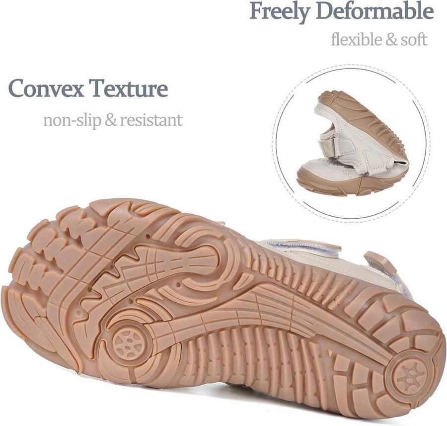 SnelShoppen Barefoot Schoenen Sport Sandalen Aqua Sandalen Verstelbare Strand Sandalen Snel Drogen Surf Zomer Beige 48EU