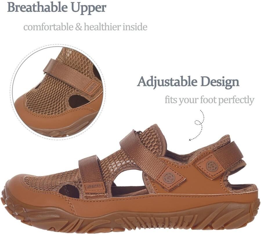 SnelShoppen Barefoot Schoenen Sport Sandalen Aqua Schoenen Verstelbare Strand Sandalen Snel Drogen Surf Zomer Bruin 43EU