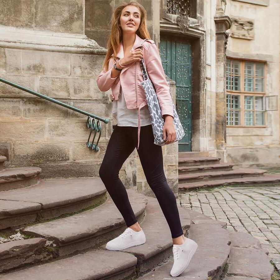 SnelShoppen Barfußschuhe Dames Ademend Lichte Hardloopschoenen Slip-On Sneakers Brede Tenenbox Wit EU Ideaal voor Sport en Vrije Tijd
