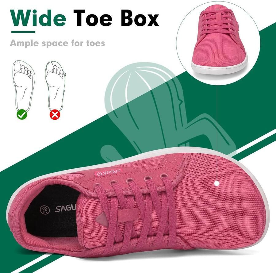 SnelShoppen Blotevoetenschoenen Gebreide Minimalistische Schoenen Lichtgewicht Barefoot Casual Schoen voor Trailrunning Trekking Hiking