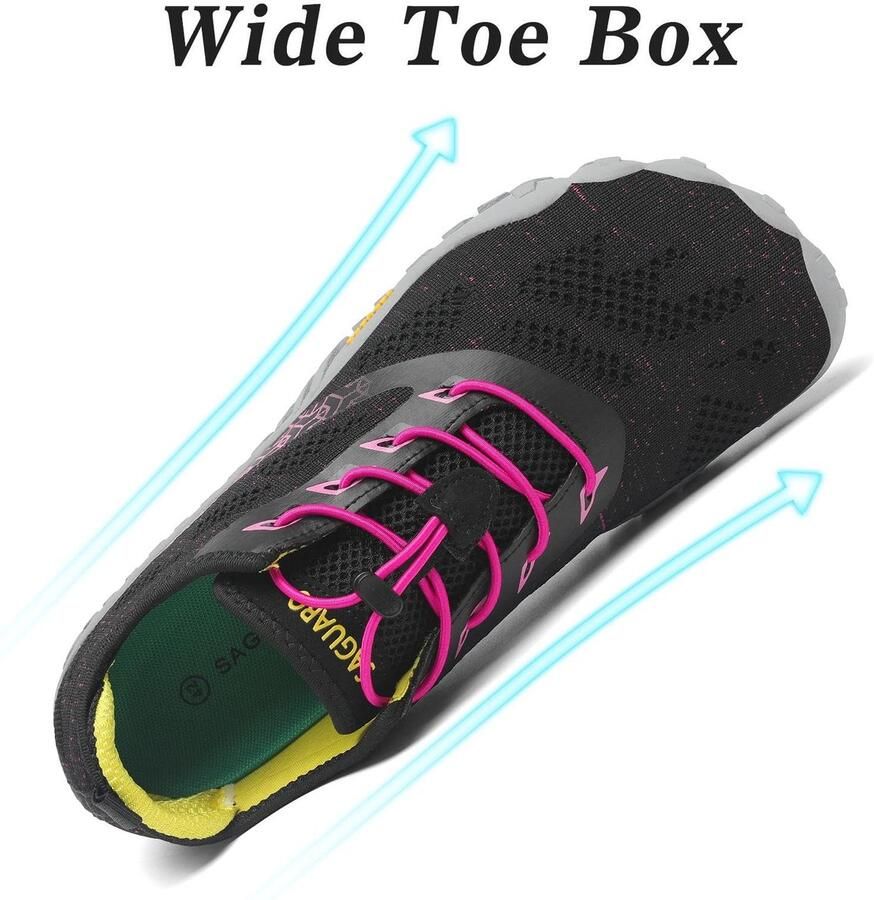 SnelShoppen Blotevoetenschoenen Trailrunning Schoenen Lichtgewicht Antislip Minimalistische Fitness Wandel Trekking Hiking Magenta Roze
