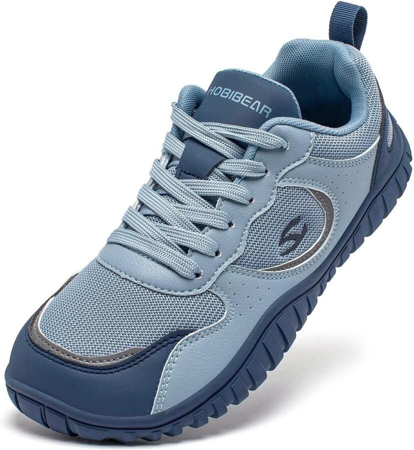 SnelShoppen Blotevoetenschoenen voor en Comfortabele Trailrunning-Sneakers met Brede Teenbox Blauw EU Breed voor Sport en Rec