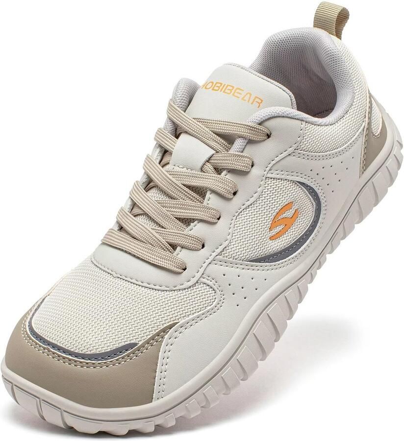 SnelShoppen Blotevoetenschoenen voor en Brede Teenzone Comfortabele Trailrunning-Sneakers in Beige EU Breed voor Buitenacti