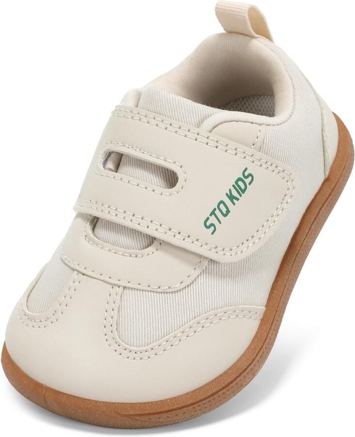 SnelShoppen Blotevoetenschoenen voor Kinderen Lichte Sneakers met Brede Teenruimte Babygymschoenen voor en Beige N