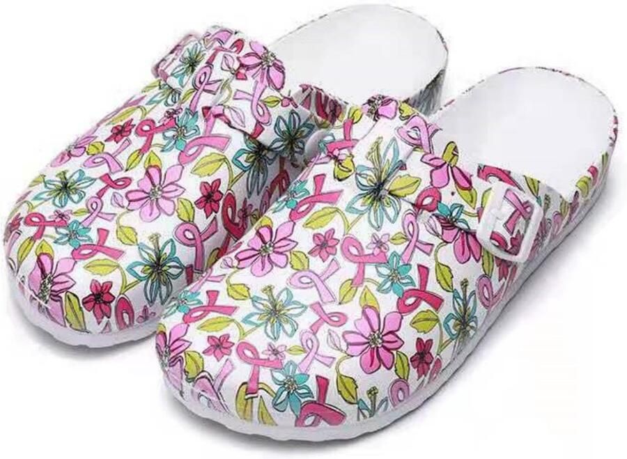 SnelShoppen Clogs voor dames comfortabele tuinschoenen met printdesign lichte waterdichte strandsandalen ideaal voor tuin camping keuken