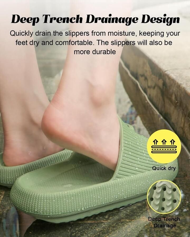 SnelShoppen VEXITO Cloud Slides Antislip Badslippers Unisex Cushionaire Sandals Kussen Zachte Badpantoffels Dikke Sloffen Teenslippers G