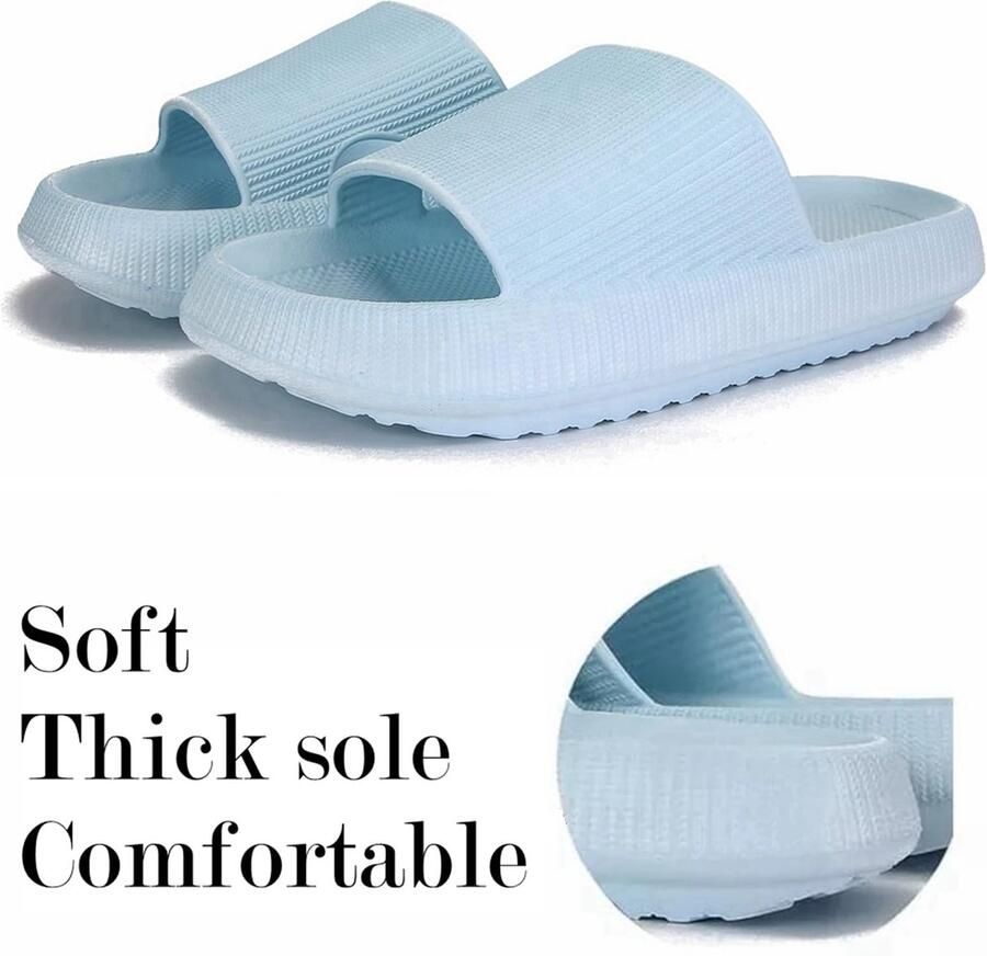 SnelShoppen Cloud Slides Slippers Antislip Badslippers Cushionaire Sandals Unisex Kussen Zachte Pantoffels Shower Shoes Dikke Sloffen Te