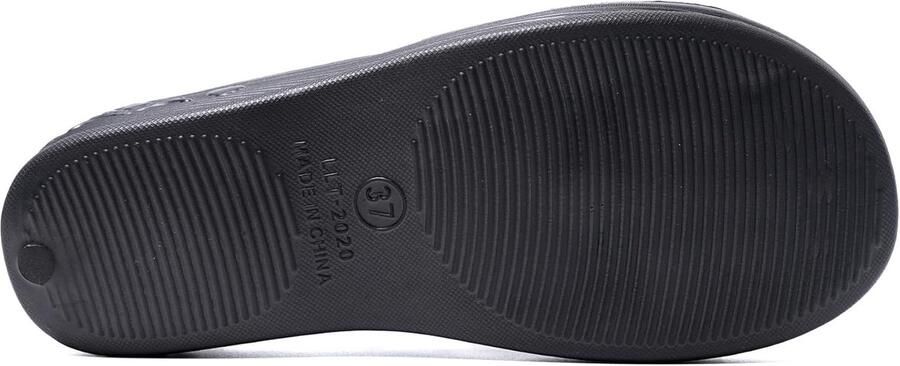 SnelShoppen Comfortabele Dames Teenslippers Zomer Slippers voor Zwembad Strand Zee Badslippers Zwart EU Perfect voor Vakantie en Tuin