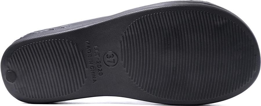 SnelShoppen Comfortabele Dames Teenslippers Zwart 40 EU Zomer Badslippers voor Zwembad Strand en Zee SD8258