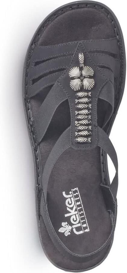 SnelShoppen Comfortabele Damessandalen 60806 Zwarte Sandalen EU Smal Ideaal voor Zomer Vakantie Tuin en Casual Gebruik