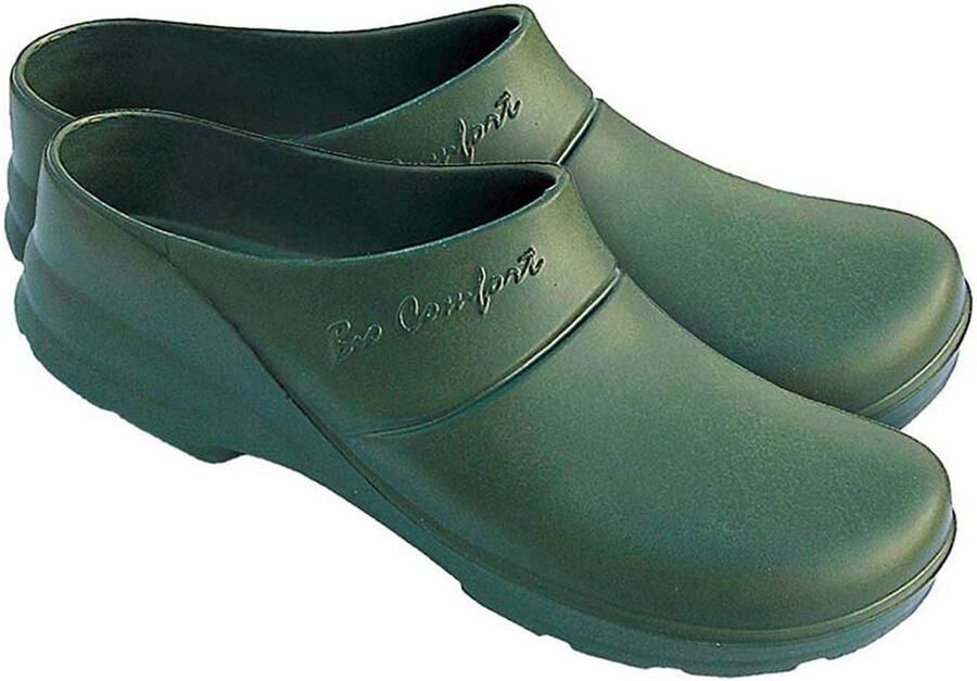SnelShoppen Comfortabele Slippers voor Tuin en Vrije Tijd Lemigo Blbiocomfort_Z43 EVA Plastic Groene en Witte Kleur Antislip Profi