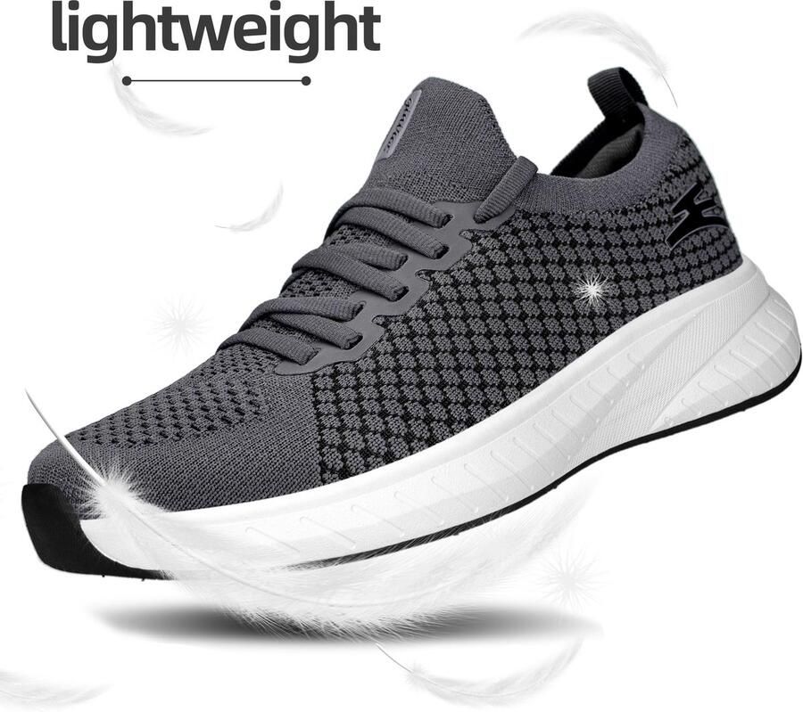 SnelShoppen Comfortabele Sportschoenen voor Dames Ademend en Licht Fitness Sneakers Joggen en Outdoor Donkergrijs