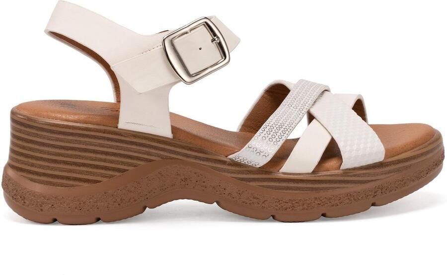 SnelShoppen Comfortabele Vrouwen Wandelsandalen met Gesp Zomer Flip Flops voor Zwemmen en Strand EU Wit Ideaal voor Zee en Vakantie
