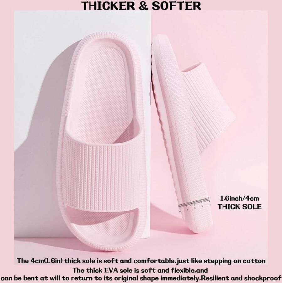 SnelShoppen Cozislides Badschoenen Slippers Antislip Huisschoenen Zomer Pantoffels Wolk Slippers Roze 40 41