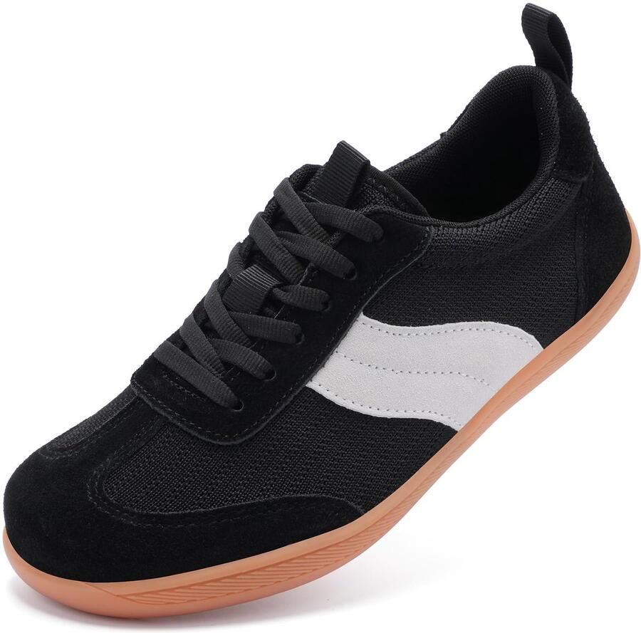 SnelShoppen Dames Barefoot Sneakers Lichtgewicht Antislip Loopschoenen Ademend Comfort voor Dagelijks Gebruik en Wandelen Zwart