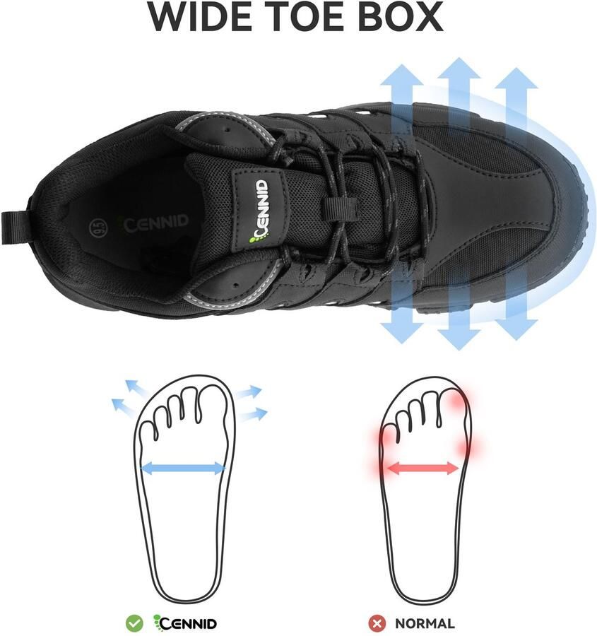 SnelShoppen Dames Brede Waterdichte Wandelschoenen Lichte Trekkingschoenen Orthopedische Antislip Werkschoenen Trailschoenen Slip-On Air Cushion