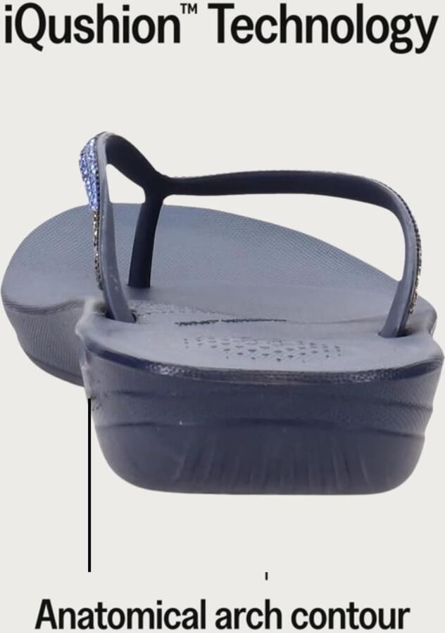 SnelShoppen Dames Fitflop Iq-teenslippers Middernacht Marine EU Comfortabele Slippers voor Tuin Strand en Dagelijkse Activiteiten