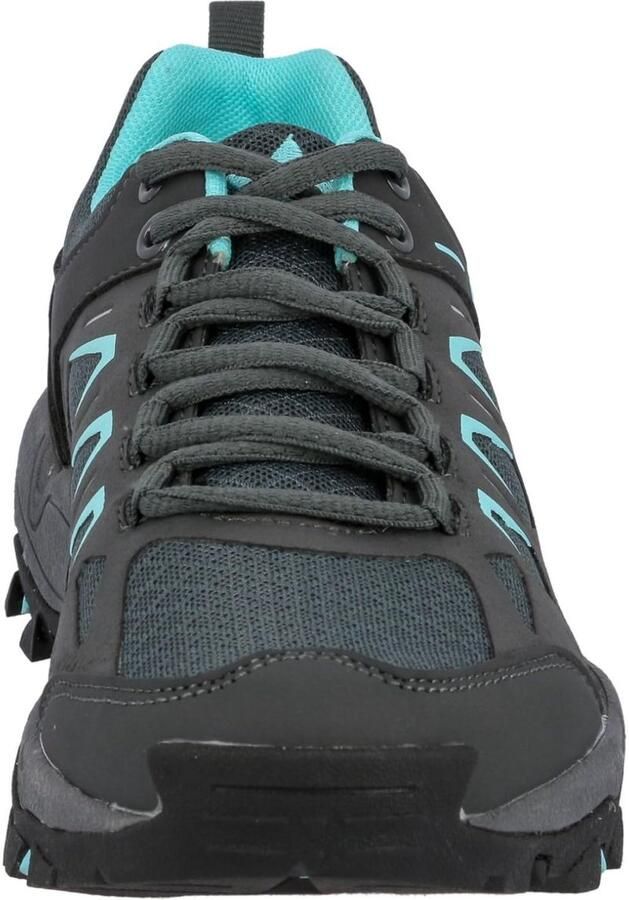 SnelShoppen Dames Halfhoge Trekking- & Wandelschoenen 38 EU Antraciet Turquoise Perfect voor Outdoor Wandelen Hiking Comfortabel en Duurzaam