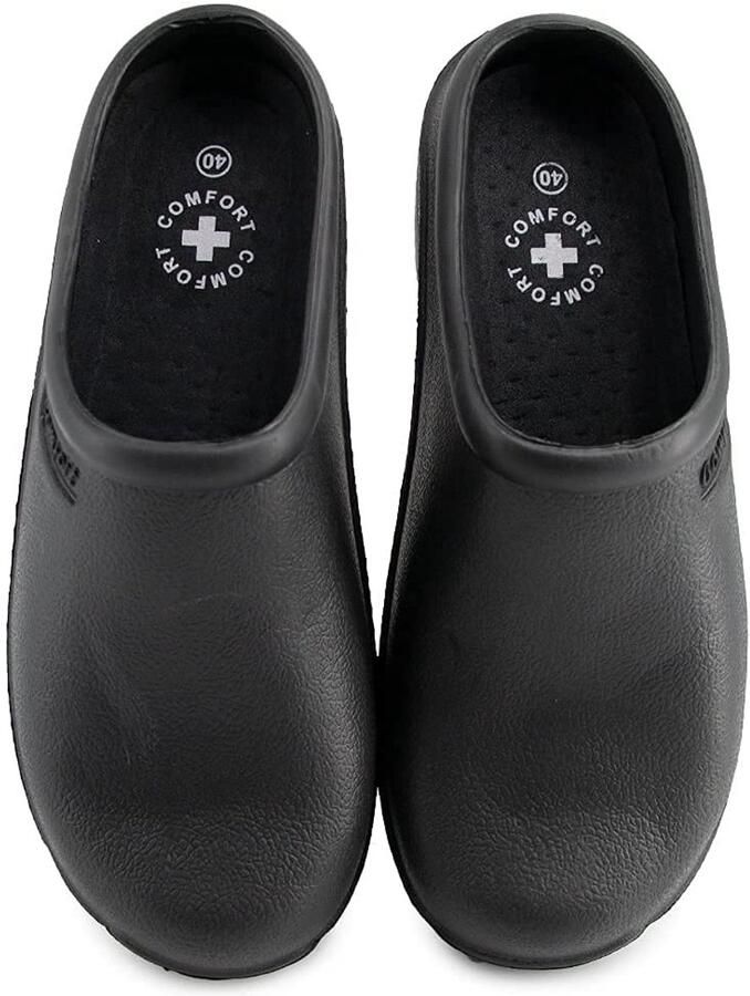 SnelShoppen Klompschoenen Pantoffels Orthopedische Clogs voor en Comfortabel Italiaanse Kwaliteit Zwart EU Ideaal voo