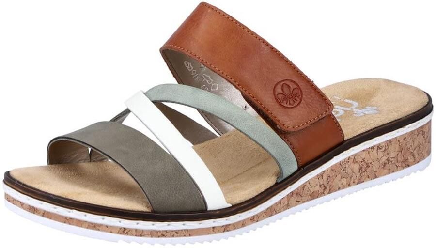 SnelShoppen Dames Lage Wedge Sandalen 42 Olijf Multi Comfortabel en Stijlvol voor Zomer Feest en Vrije Tijd Perfecte Pasvorm en Ondersteuning