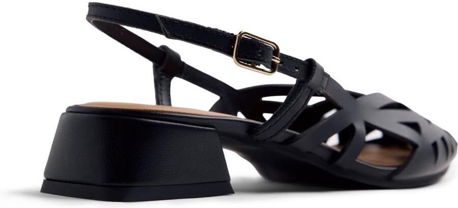 SnelShoppen Dames Open Hak Schoenen Zwart Comfortabele Sandalen voor Feest Tuin en Casual Gelegenheden