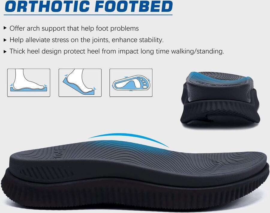 SnelShoppen KuaiLu Orthopedische Dames Teensep slippers Sportieve Comfortabele Zomer Wandelsandalen met Dikke Kussens en Boogondersteuning Hers