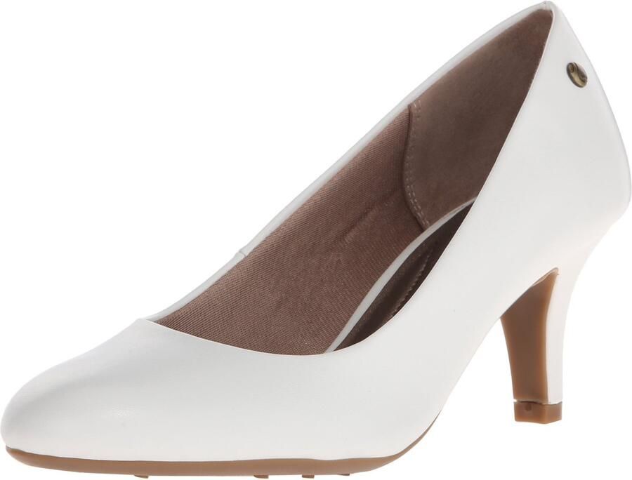 SnelShoppen Dames Pumps Wit 41 EU Breed Stijlvolle Lifestride Parigi Schoenen voor Feest Werk en Dagelijks Gebruik