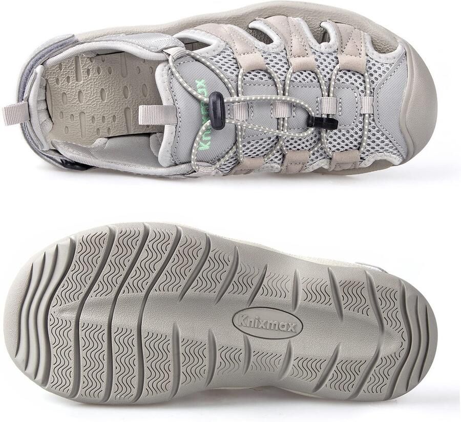 SnelShoppen Dames Sandalen Gesloten Sport Outdoor Wandel Schoenen Grijs 40 EU Comfortabele en Ademende Wandelschoenen voor Avontuurlijke Dagen