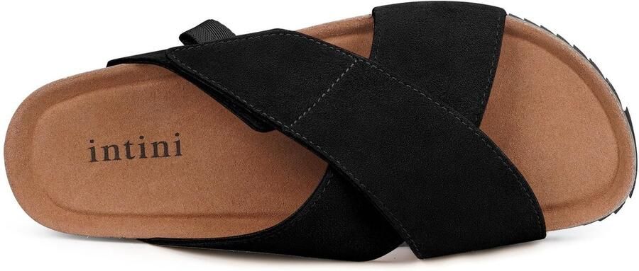 SnelShoppen Dames Sandalen met Boog Ondersteuning Comfortabele Slippers voor Thuis Tuin Vakantie Zwart