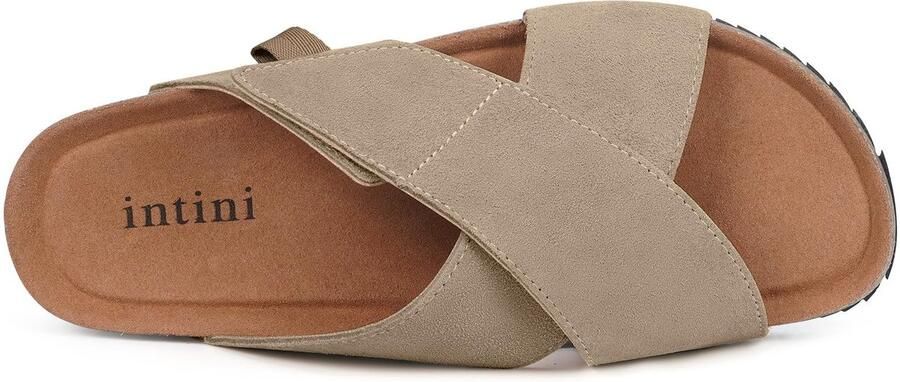 SnelShoppen Dames Sandalen Slippers met Boog Ondersteuning Zomer Pantoffels Antislip Khaki Comfortabele en Ademende Slippers voor Strand Tui