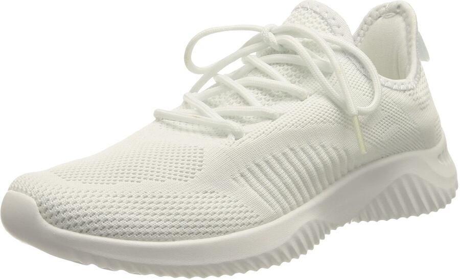 SnelShoppen Dames Slip-on Witte Sneakers Comfortabele Tennisschoenen Antislip Sportschoenen Fitness Sneakers 37 5 EU Ademend en Slijtvast