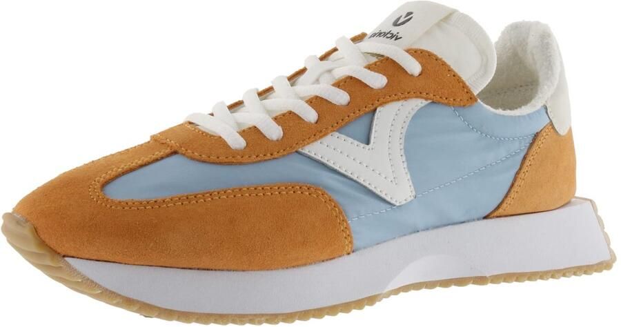 SnelShoppen Dames Tennis Sneakers Nylon en Splitleer met Getande Zool 36 AZUL Comfortabele Sportieve Schoenen voor Vrije Tijd en Sport