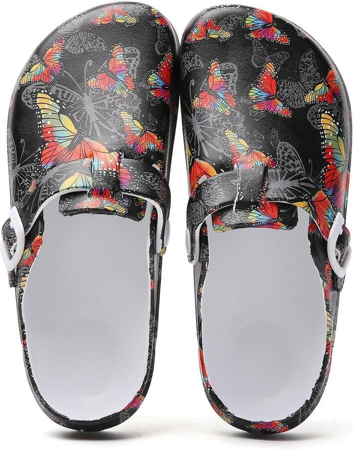 SnelShoppen Dames Werkklompen met Bogenondersteuning Antislip Tuin Verpleegster Schoenen Instapper Mules Gebufferde Sandalen Sloffen