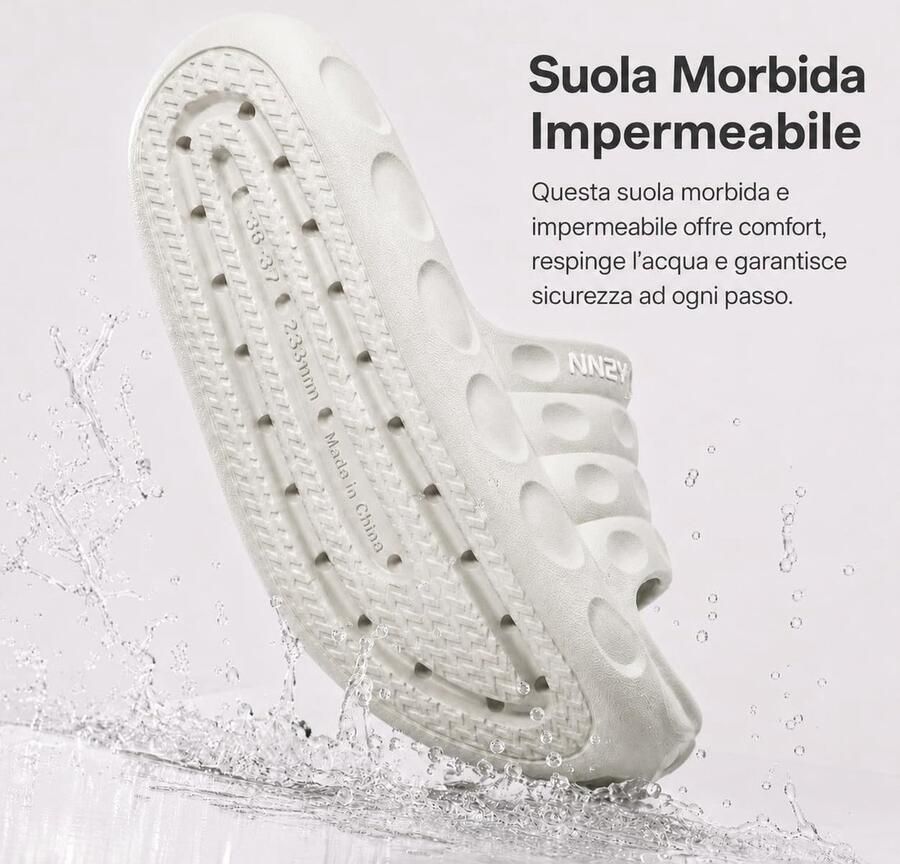 SnelShoppen Dames Zomerpantoffels Comfortabele Teenslippers met Dikke EVA-Zool Casual Sandalen Lichte Schoenen voor Thuis en Strand Khaki