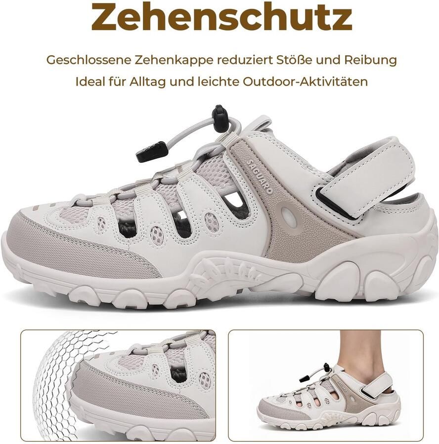 SnelShoppen Damessandalen Antislip Ademend Trekking Sandalen Wandelen Outdoor Activiteiten Beige
