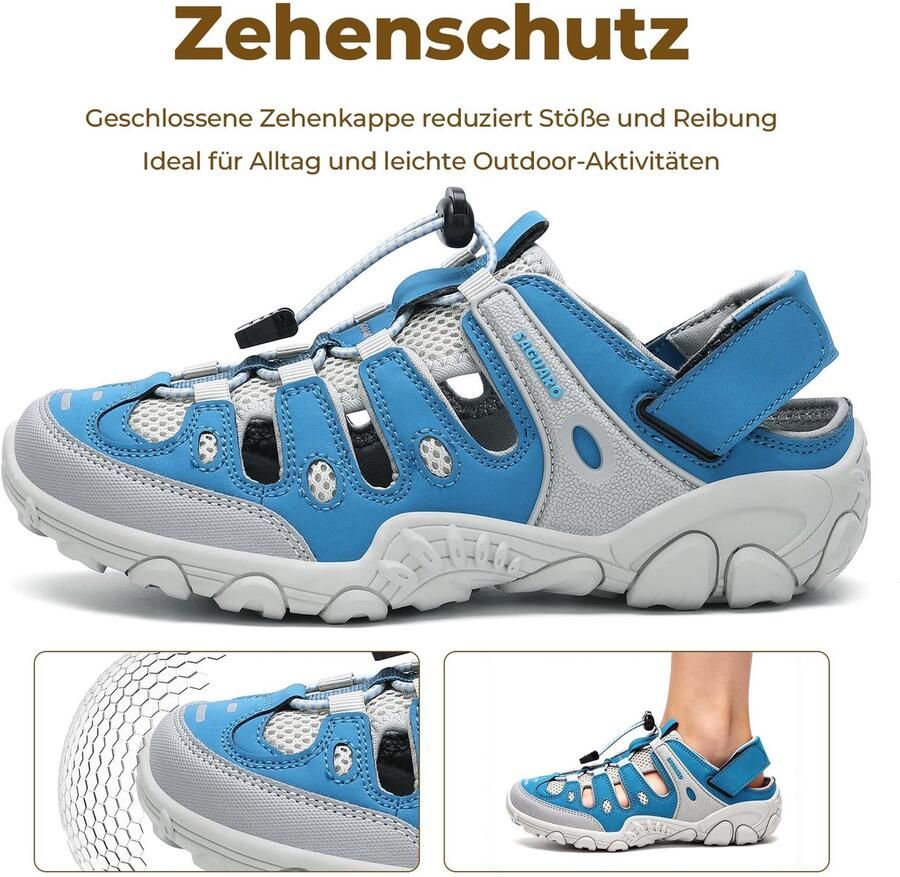 SnelShoppen Damessandalen Antislip Ademend Trekkingsandalen voor Wandelen Outdoor Activiteiten EU Blauw