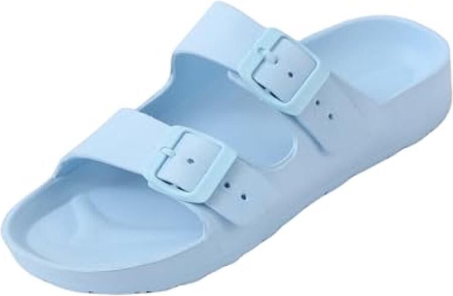 SnelShoppen Damessandalen Antislip Hemelsblauw 36 EU voor Zwembad Douche Strand Comfortabele Slippers Ideaal voor Vakantie en Thuis