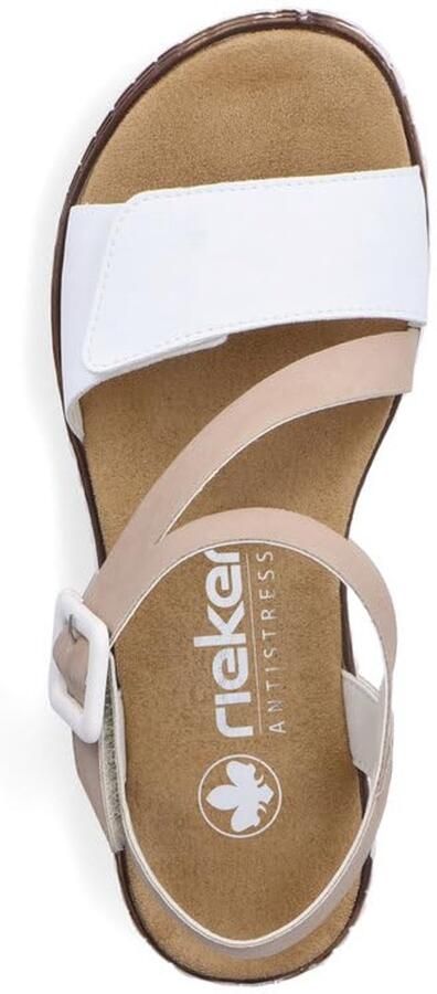 SnelShoppen Damessandalen Rieker V3660 Klassieke witte sandalen voor dames EU ideaal voor zomer strand en casual gebruik