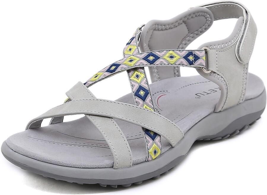 SnelShoppen Damessandalen Zomer Wandelsandalen Sport- en Outdoor Sandalen Antislip Wandelschoenen voor Strand Reizen Trekking EU Grijs