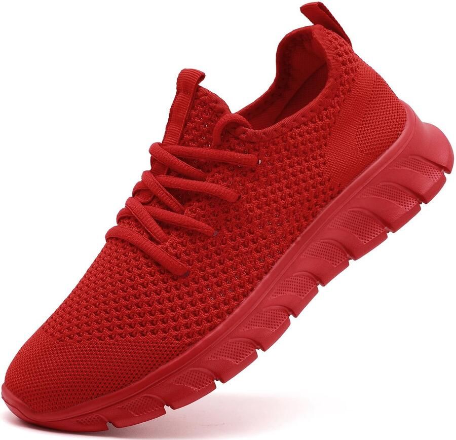 SnelShoppen Damesschoenen Sneakers Sportschoenen Turnschoenen Loopschoenen Tennisschoenen Fitnessschoenen Slip-on Wandelschoenen F Rood