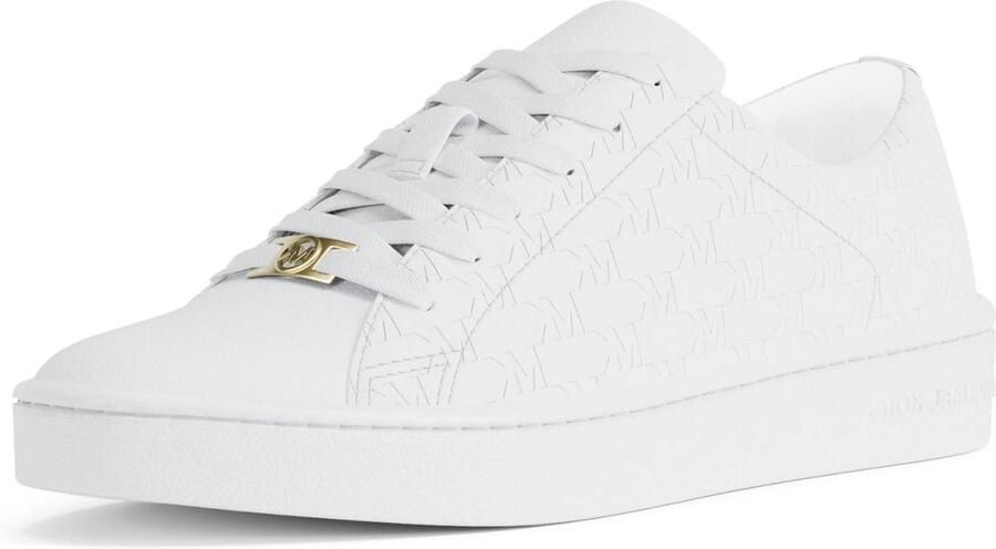SnelShoppen Damessneakers Lace Up van Leer Optiek Wit EU Comfortabele en Stijlvolle Sneakers voor Dagelijks Gebruik