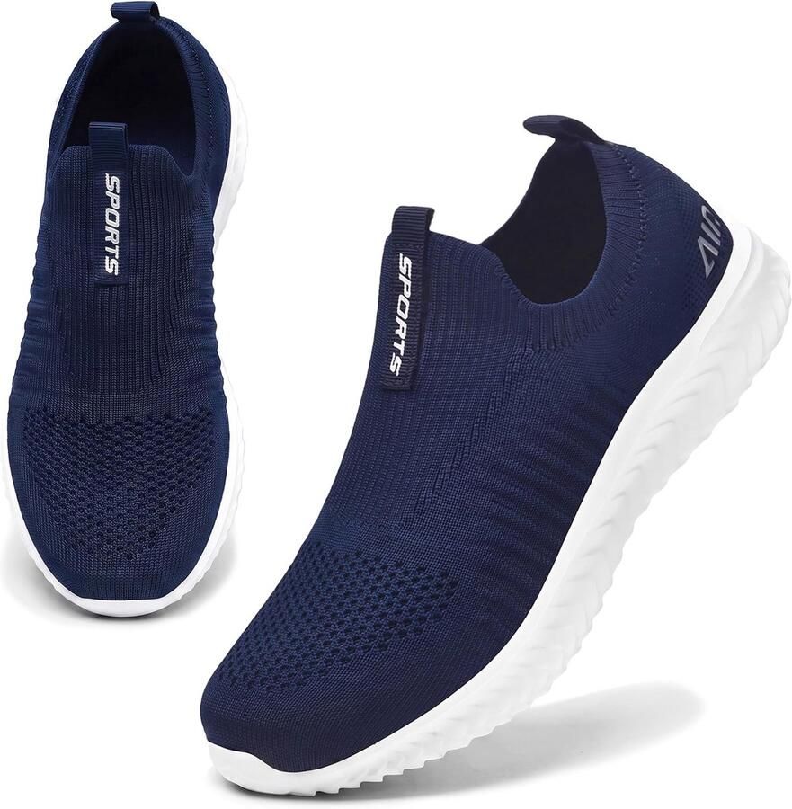 SnelShoppen Damessneakers met Traagschuim Comfortabele Wandelschoenen Turnschoenen Fitness Gym Sportschoenen Instapschoenen voor Dames in Divers