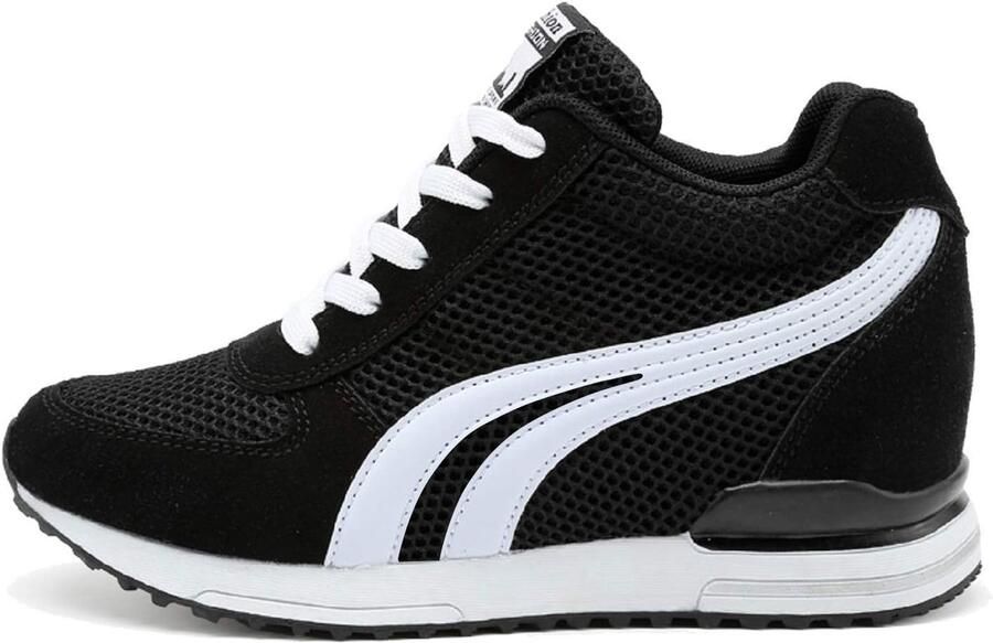 SnelShoppen Damessneakers Sleehak Sportschoenen Ademend Fitness Sneakers voor Joggen en Reizen Laag Comfortabel Design