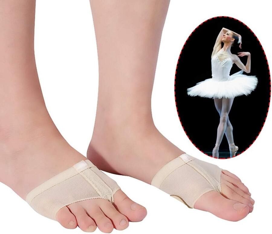 SnelShoppen Dansmat Antislip Ballerina's Ballet Halve Zool Beschermmat voor Dansen Jazz Modern en Buikdans Perfecte Pootschoenen voor Elke Gele