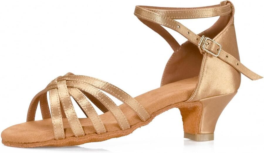 SnelShoppen Dansschoenen Dames Meisjes Latijn Balzaal Standaard Hakhoogte Beige Voor Feest Bruiloft Dansen