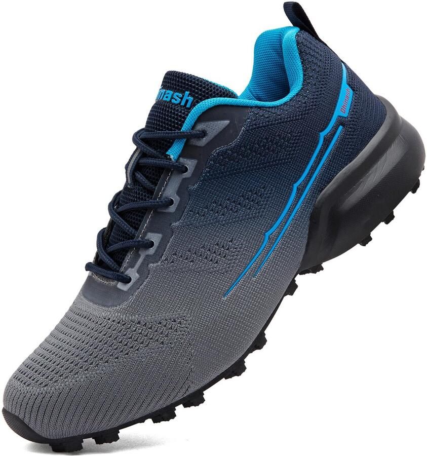 SnelShoppen Dhinash Trailrunning-schoenen Heren Hardloopschoenen Lichtgewicht Anti-Slip Trekkingschoenen Hiking Sneakers Grijs Blauw